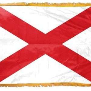 Alabama State Flag - 3x5 Nylon with Pole Hem & Fringe