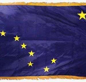 Alaska State Flag - 3x5 Nylon with Pole Hem & Fringe
