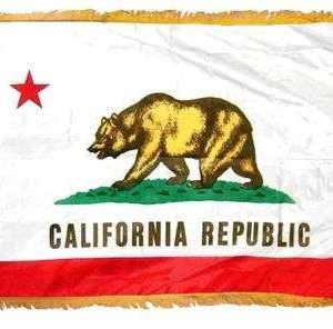 California State Flag - 3x5 Nylon with Pole Hem & Fringe