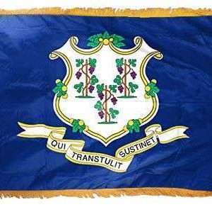 Connecticut State Flag - 3x5 Nylon with Pole Hem & Fringe