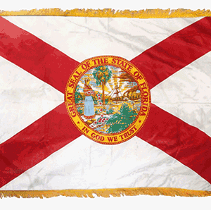 Florida State Flag - 3x5 Nylon with Pole Hem & Fringe