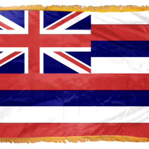 Hawaii State Flag - 3x5 Nylon with Pole Hem & Fringe