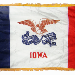 Iowa State Flag - 3x5 Nylon with Pole Hem & Fringe