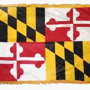 Maryland State Flag - 3x5 Nylon with Pole Hem & Fringe