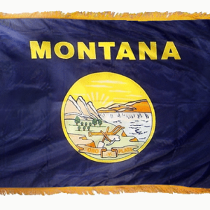 Montana State Flag - 3x5 Nylon with Pole Hem & Fringe