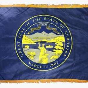 Nebraska State Flag - 3x5 Nylon with Pole Hem & Fringe