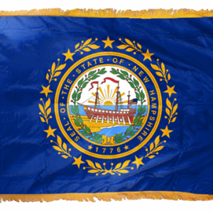 New Hampshire State Flag - 3x5 Nylon with Pole Hem & Fringe