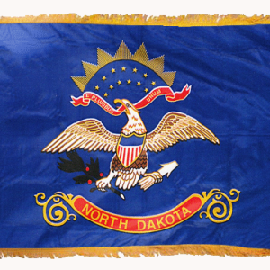 North Dakota State Flag - 3x5 Nylon with Pole Hem & Fringe