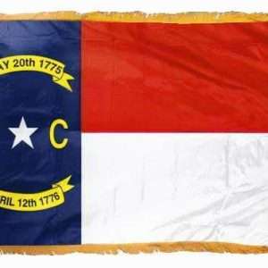 North Carolina State Flag - 3x5 Nylon with Pole Hem & Fringe