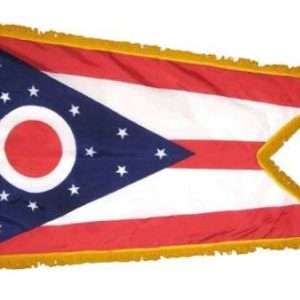 Ohio State Flag - 3x5 Nylon with Pole Hem & Fringe