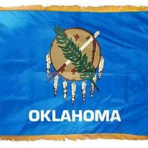 Oklahoma State Flag - 3x5 Nylon with Pole Hem & Fringe