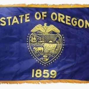 Oregon State Flag - 3x5 Nylon with Pole Hem & Fringe