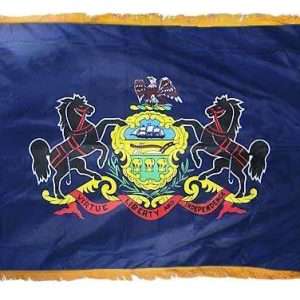 Pennsylvania State Flag - 3x5 Nylon with Pole Hem & Fringe
