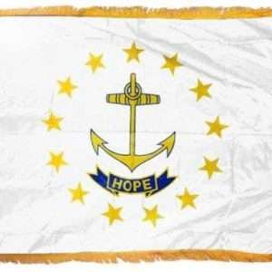Rhode Island State Flag - 3x5 Nylon with Pole Hem & Fringe