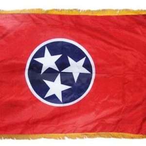 Tennessee State Flag - 3x5 Nylon with Pole Hem & Fringe