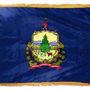 Vermont State Flag - 3x5 Nylon with Pole Hem & Fringe