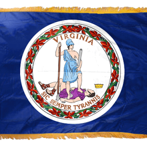 Virginia State Flag - 3x5 Nylon with Pole Hem & Fringe