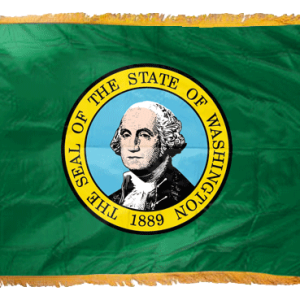 Washington State Flag - 3x5 Nylon with Pole Hem & Fringe