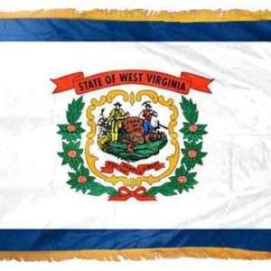 West Virginia State Flag - 3x5 Nylon with Pole Hem & Fringe