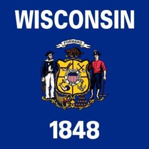 Wisconsin State Flag - 3x5 Nylon