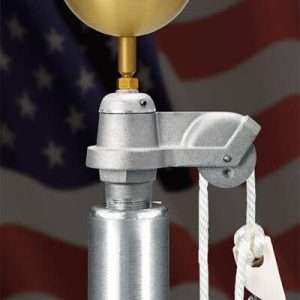 Continental Series Flagpole 20′ to 80′ – External Single Revolving – Rope Halyard