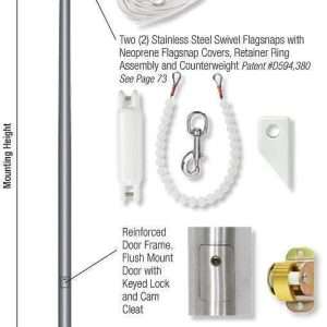 Sentry II Series Flagpole 20′ to 40′ – Internal Reinforced with Cam Cleat – Rope Halyard