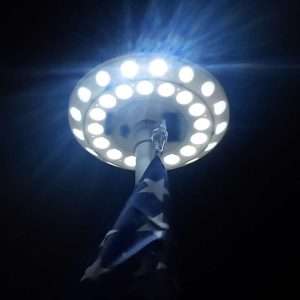 32 LED Double Row Solar Flagpole Top Light