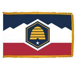 Utah State Flag with Fringe