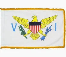 US Virgin Islands flag on white background.