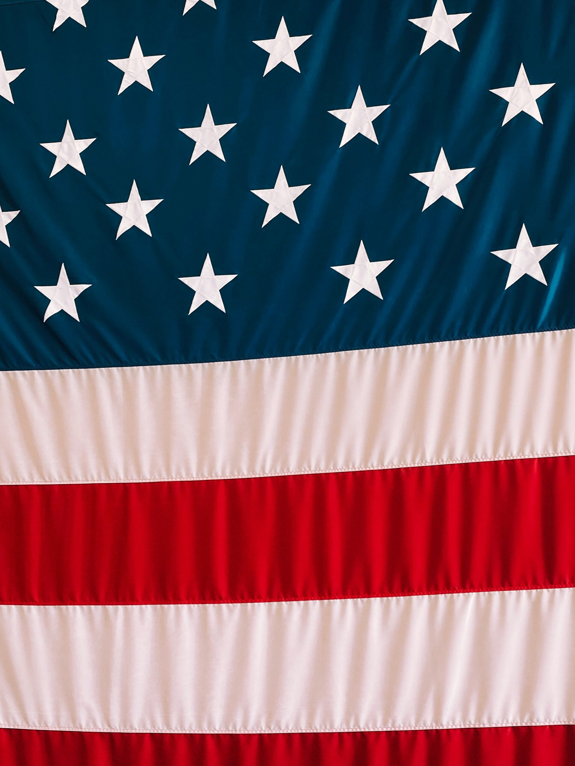 American flag with stars and stripes pattern.