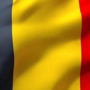 Belgium flag waving in the wind