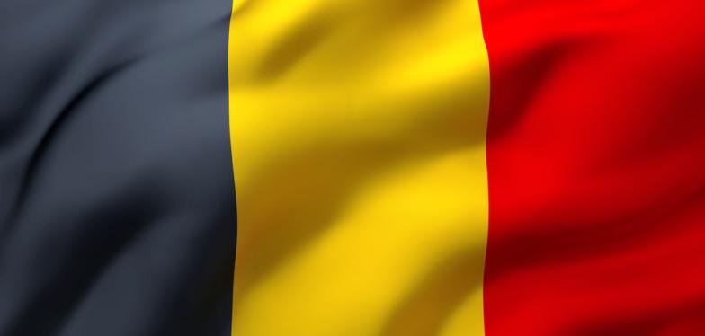 Belgium flag waving in the wind