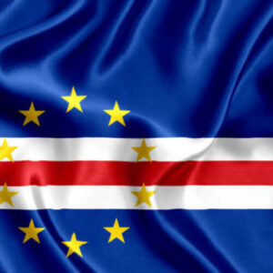 Cape Verde flag with stars and stripes design.