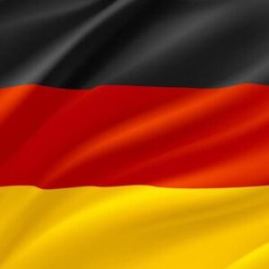 German flag with black, red, yellow stripes