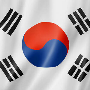 Flag of South Korea with Taegeuk symbol