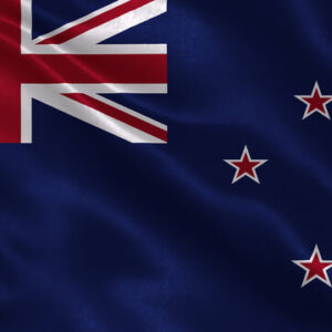 New Zealand flag with stars and Union Jack.