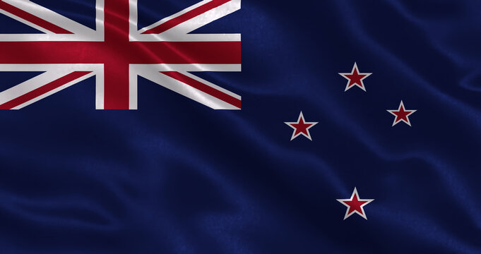 New Zealand flag with stars and Union Jack.