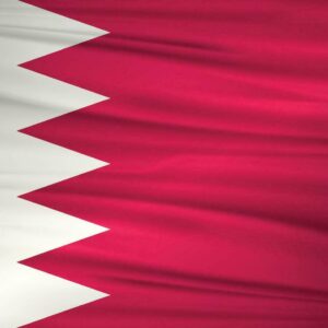 Bahrain national flag with red and white design