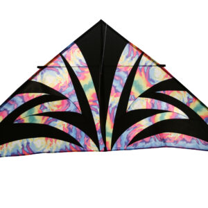 Colorful triangular kite with abstract design