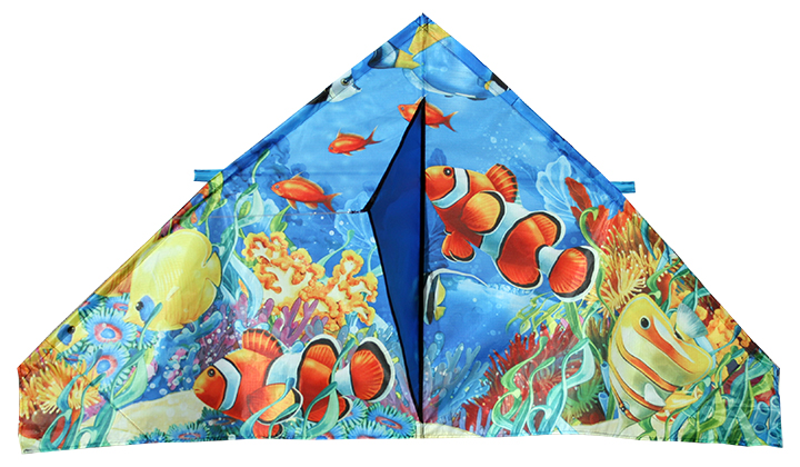 Colorful clownfish kite with ocean design