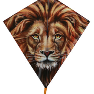 Lion face kite with vibrant colors