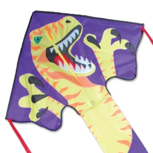 Dinosaur kite with vibrant colors and fierce design.