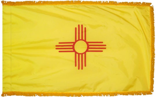 New Mexico state flag with Zia symbol
