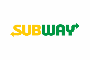 Subway sandwich shop logo with arrows